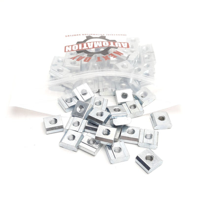 Used Lot of 60 Misumi HNTT6-6 Pre Assembly Insertion T-Nut, M6 Thread, 6-Series
