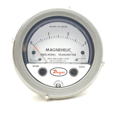 Used Dwyer 605-3 Magnehelic Differential Indicating Transmitter, 0.05-3.0in W.C.