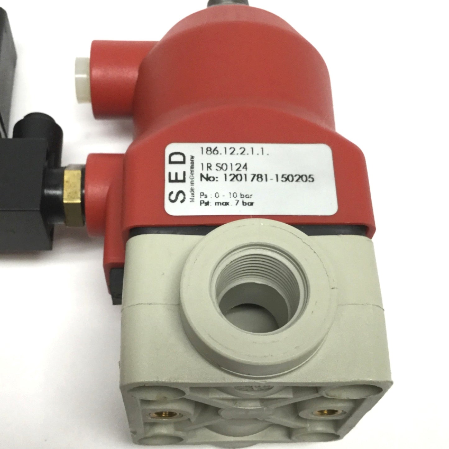 Used SED 186.12.1.1.1R S0124 Solenoid Diaphragm Valve, EPDM, 2-Way NC, 24VDC, G3/8"