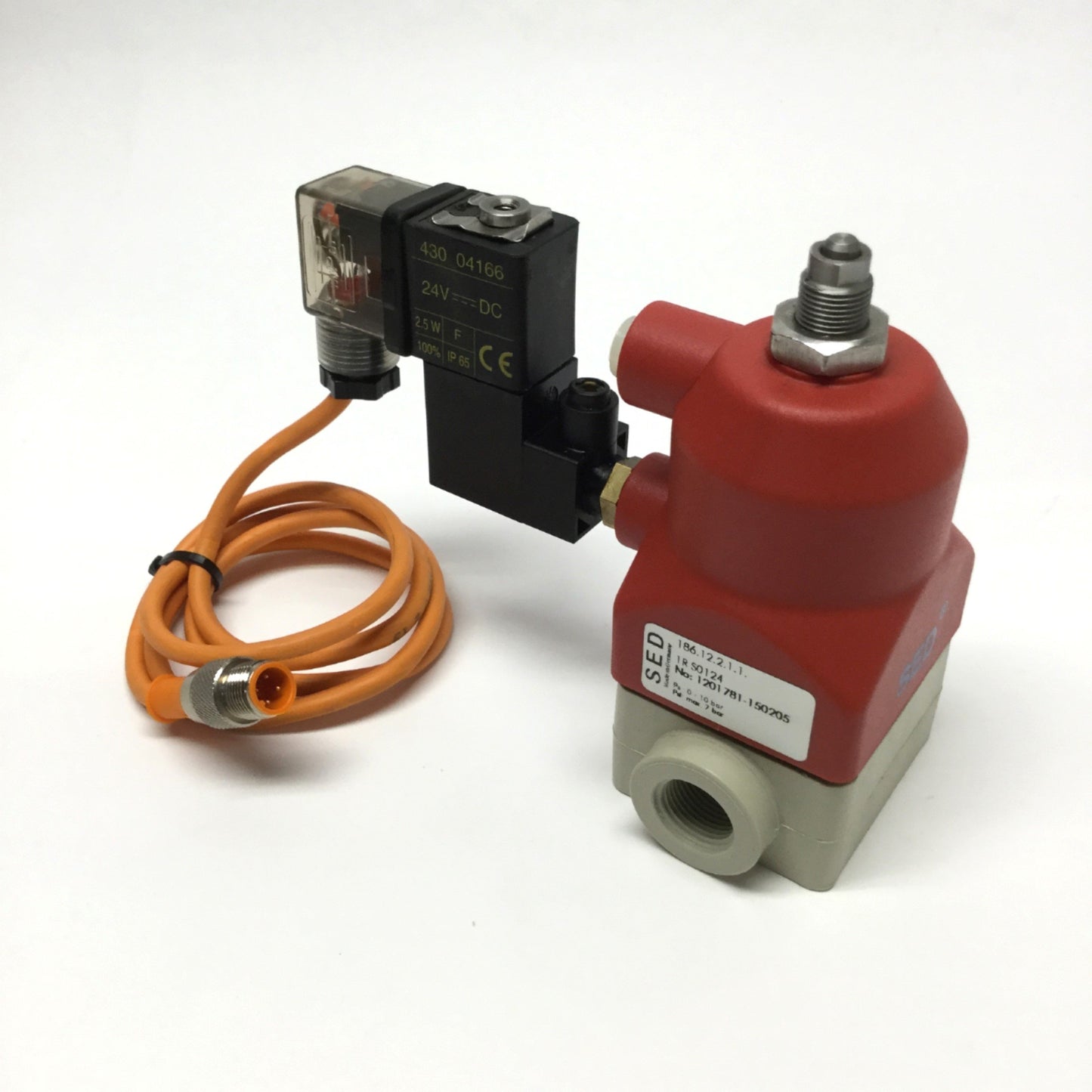 Used SED 186.12.1.1.1R S0124 Solenoid Diaphragm Valve, EPDM, 2-Way NC, 24VDC, G3/8"