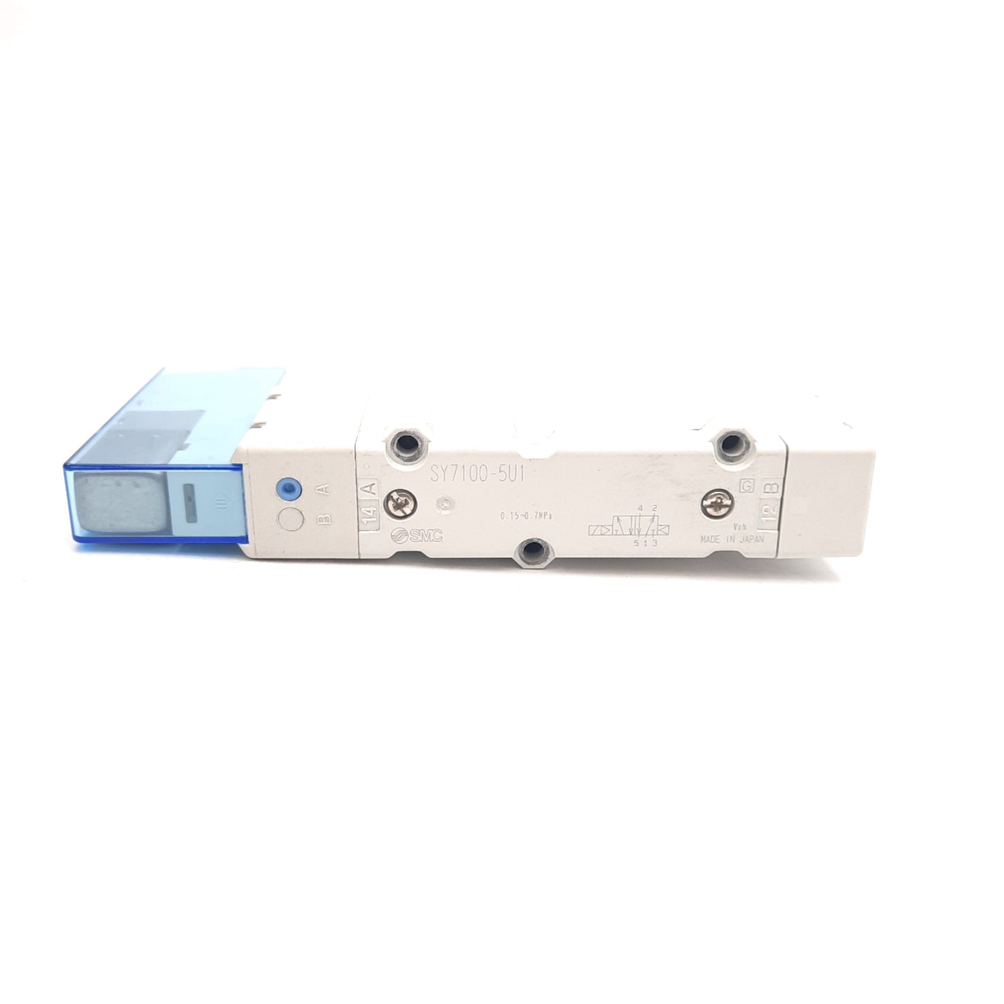 Used SMC SY7100-5U1 5-Port 2-Position Single Solenoid Valve 24VDC, 0.15-0.7MPa