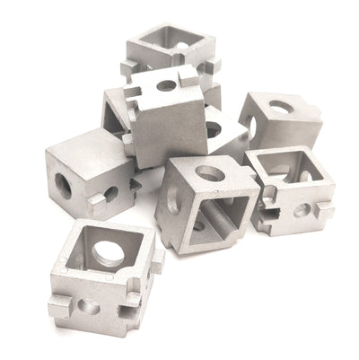 Used Lot of 10 Misumi HBLTC6 Aluminum Extrusion Door Bracket 35mm x 35mm x 30mm