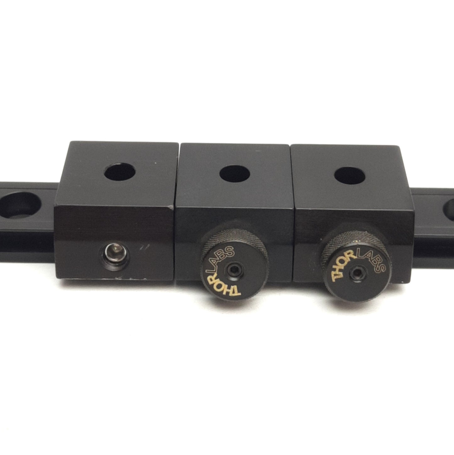 Used Thorlabs RLA 19mm Dovetail Optical Rail 265mm Long w/ 3x RC1 1" Carriers