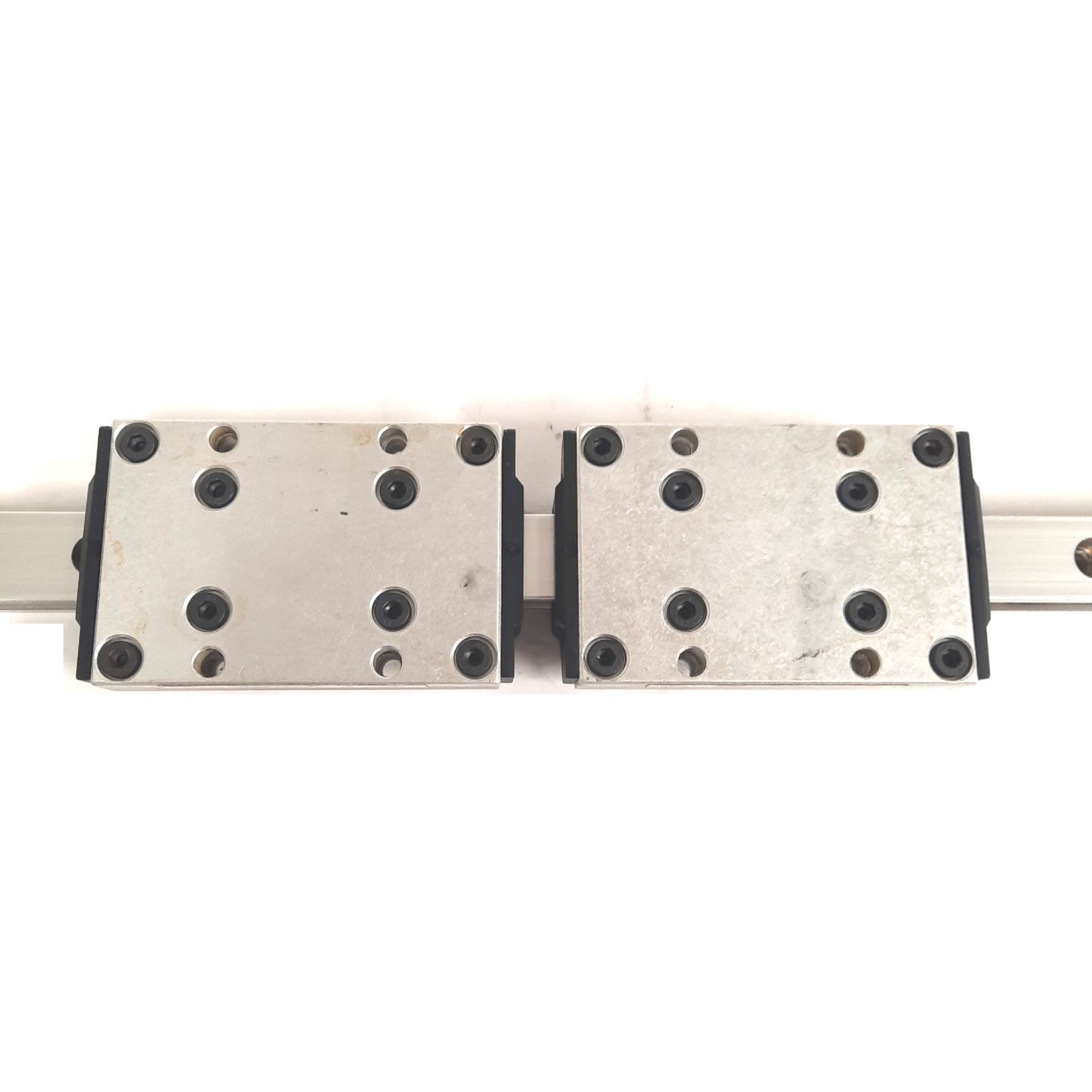 Used Hoerbiger Origa RK-FD 20S Guide Blocks (x2) on 870mm Rail, Block: 92mm x 63mm