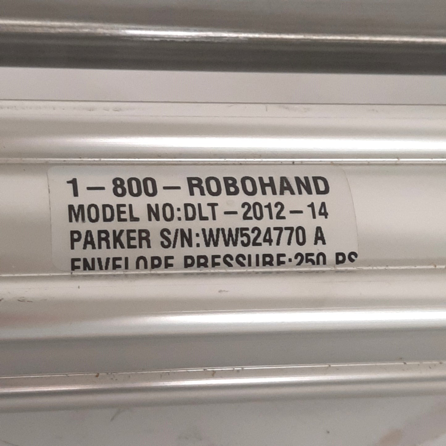 Used Robohand DLT-20-N-C-14/DLT-2012-14 Long Body Thruster/Cylinder 14" Stroke 100psi