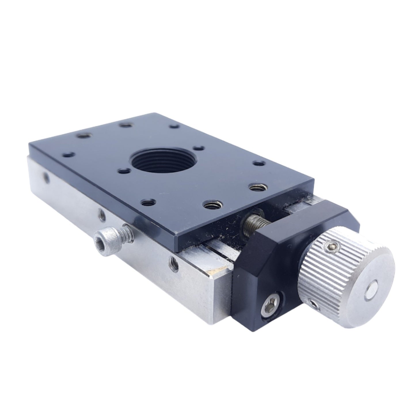 Used Edmund Optics 36-032 Leadscrew Drive, Mini X-Axis Linear Stage Table, +/-7.5mm