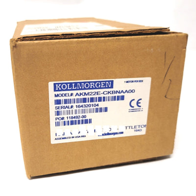 New Kollmorgen AKM22E-CKBNAA00 Servo Motor 320VDC, 0.59kW, 8000RPM, IEC 58mm