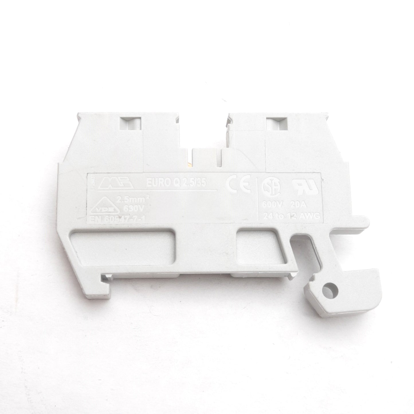 Used Lot of 100 Morsettitalia EURO Q2.5/35 Single-Level Terminal Block, 600V 20A