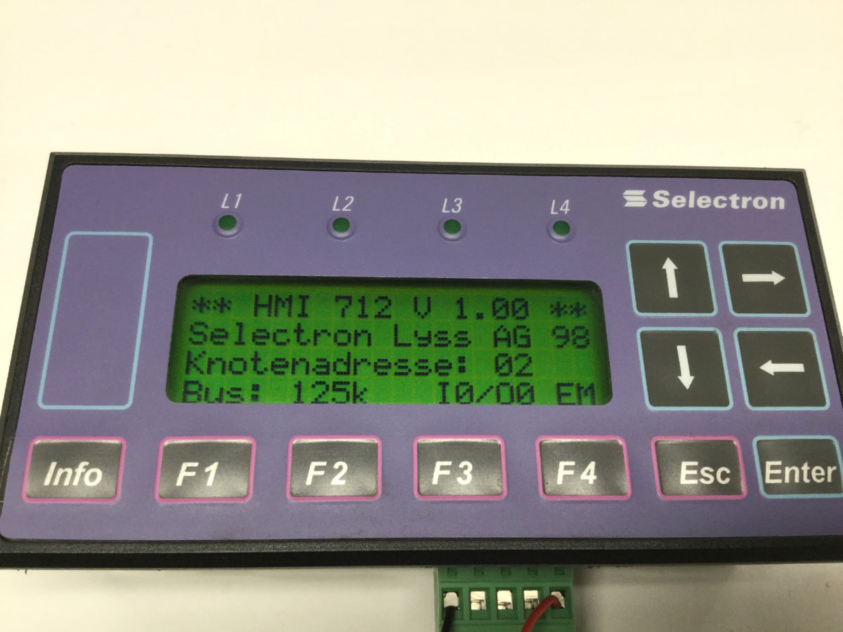 Selectron Process Indicator Selectron HMI 712 Selecontrol MAS CANopen Operator Panel Terminal 4x20 ...