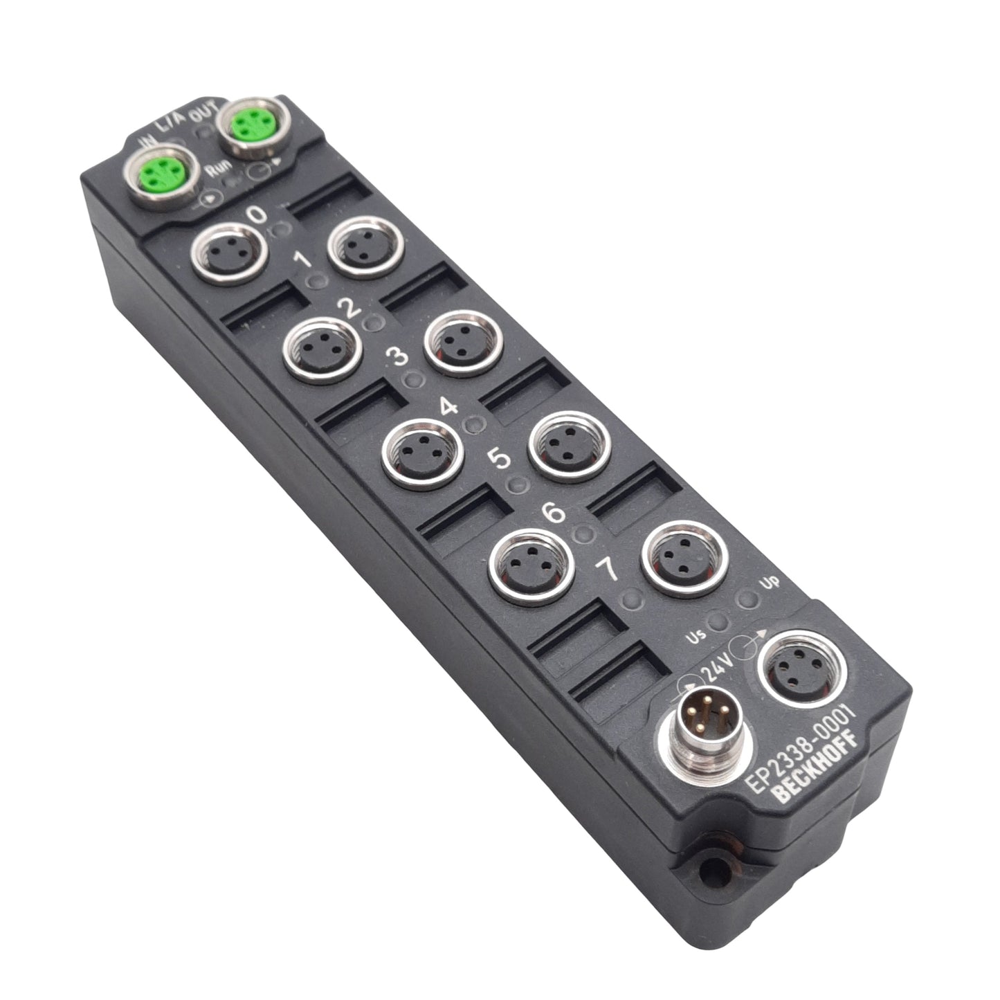 Used Beckhoff EP2338-0001 EtherCAT Box 8-Channel, 24V DC, 0.5A/Channel, M8 3/4-Pin