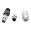 Used Lot of 2 L-Com M8FT3M Field Termination Connector, M8 3-Pin Male, 32VAC/DC 4A
