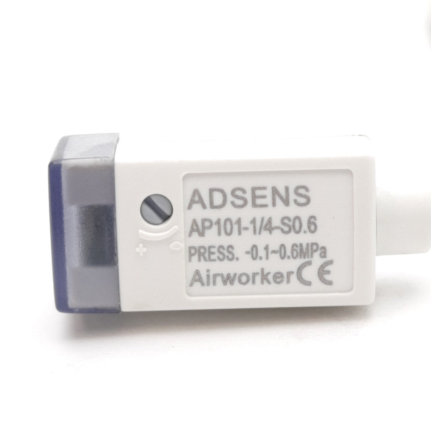 Used Adsens AP101-1/4-S0.6 Pressure Sensor, 1/4" OD Male Port, -0.1-0.6MPa, 3m Cable