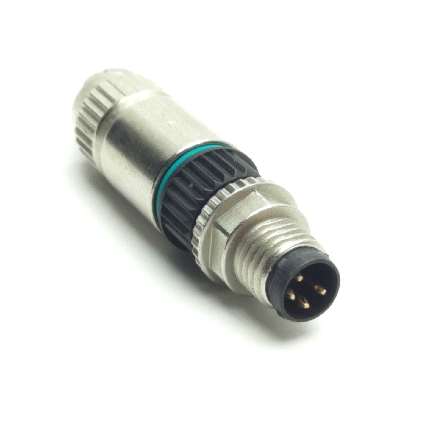 Used Lot of 5 Harting 21 02 151 1405 M8 4-Pin Connector, A-Code, Male, 4A 32V, 42mm L