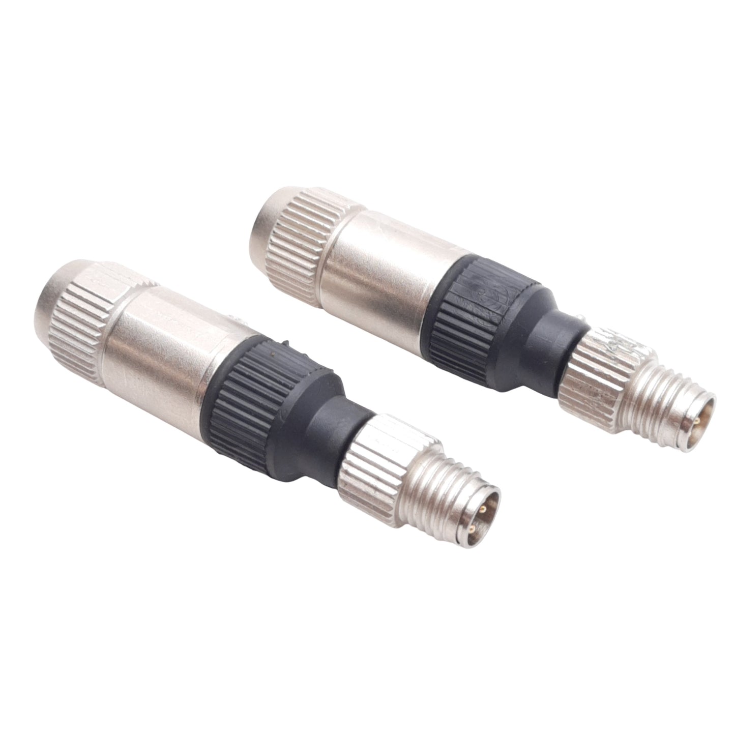 Used Lot of 2 L-Com M8FT4M Field Termination Connector, M8 4-Pin Male, 32VAC/DC 4A