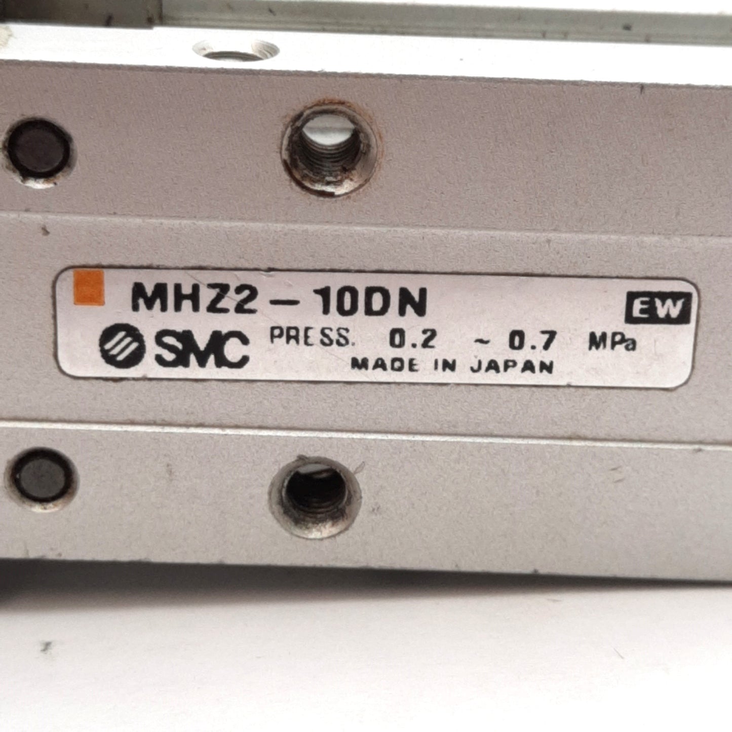 Used SMC MHZ2-10DN Pneumatic Parallel Gripper, Ø10mm Bore, 4mm Stroke, 0.2-0.7MPa