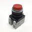 Used BACO L21AB01 Pushbutton Switch, Momentary, Red, 2NC Contacts, 600VAC 10A