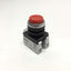 Used BACO L21AB01 Pushbutton Switch, Momentary, Red, 2NC Contacts, 600VAC 10A