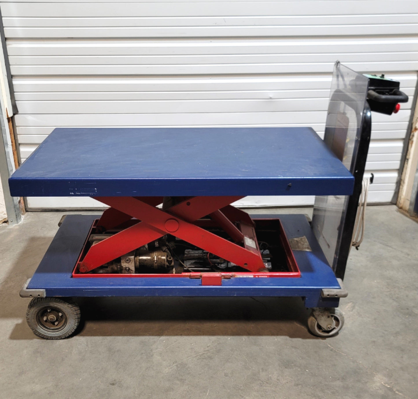 Used PHS West E1000LTC Ergo-Express Hydraulic Scissor Lift Cart 26" x 48" 1000lb Cap