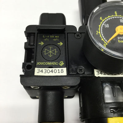 Used ASCO Joucomatic Filter/Regulator, Isolation Valve, Bypass, Pressure Switch, G1/4