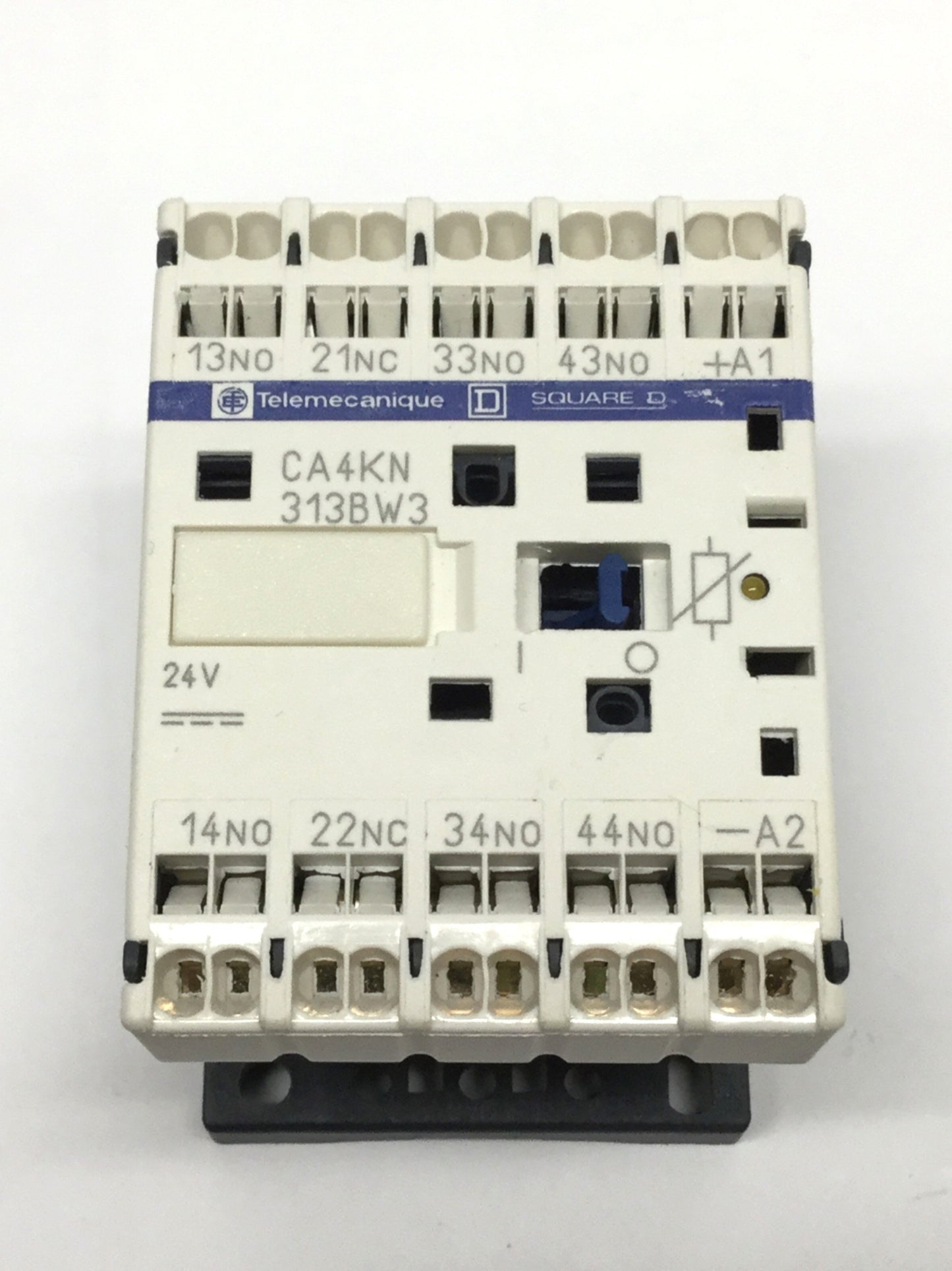 Used Telemecanique CA4KN313BW3 Control Relay 4-Pole, 3NO-1NC, 24VDC Coil, 600V 10A