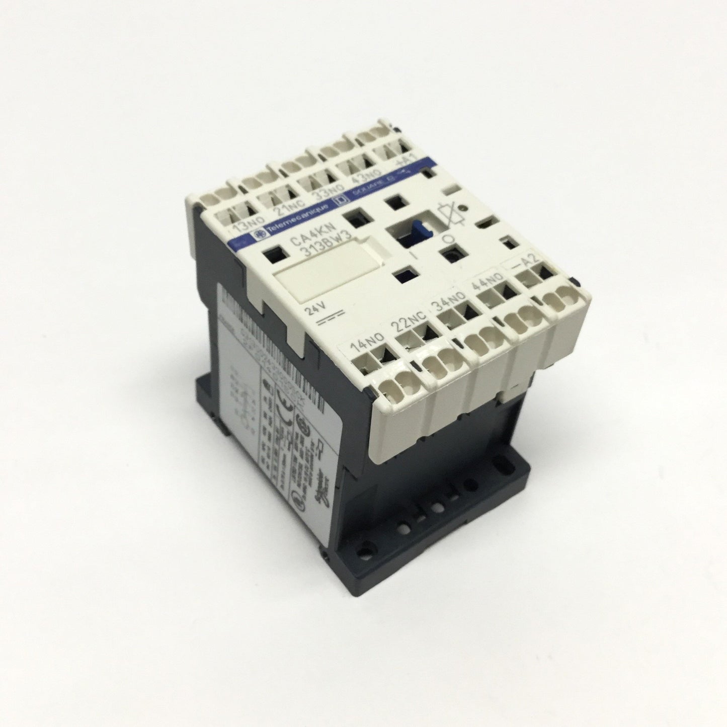 Used Telemecanique CA4KN313BW3 Control Relay 4-Pole, 3NO-1NC, 24VDC Coil, 600V 10A