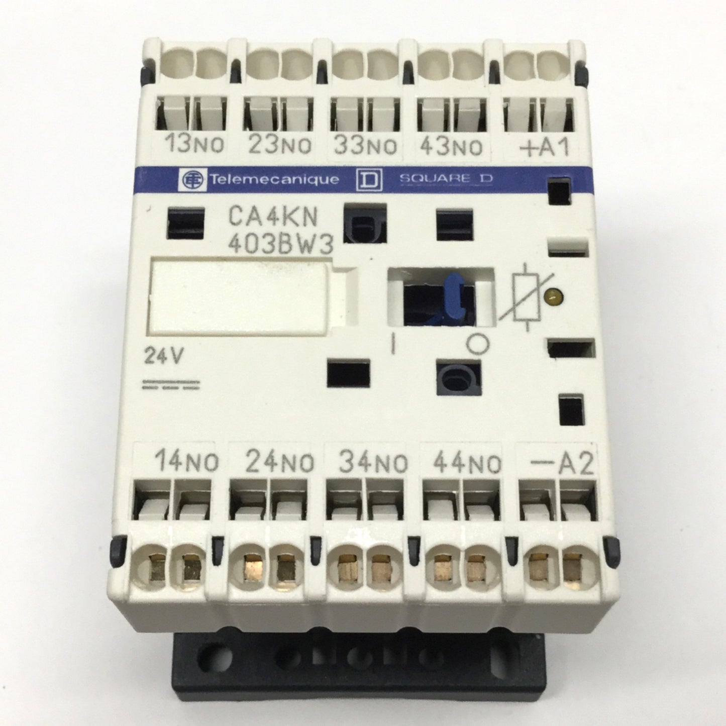 Used Telemecanique CA4KN403BW3 Control Relay 4-Pole, 4NO, 24VDC Coil, 600V 10A
