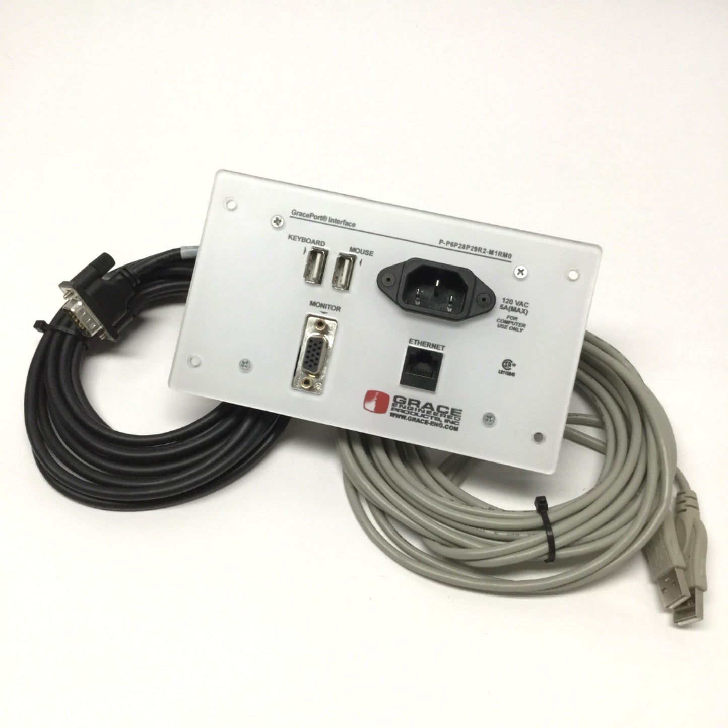 Used Grace P-P6P28P29R2-M1RM0 Remote Access Panel Interface VGA, RJ45, USB, 120VAC 5A