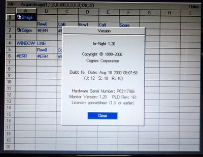 Used Cognex 800-5714-1 In-Sight 2000 Machine Vision Processor, VGA, 12VDC