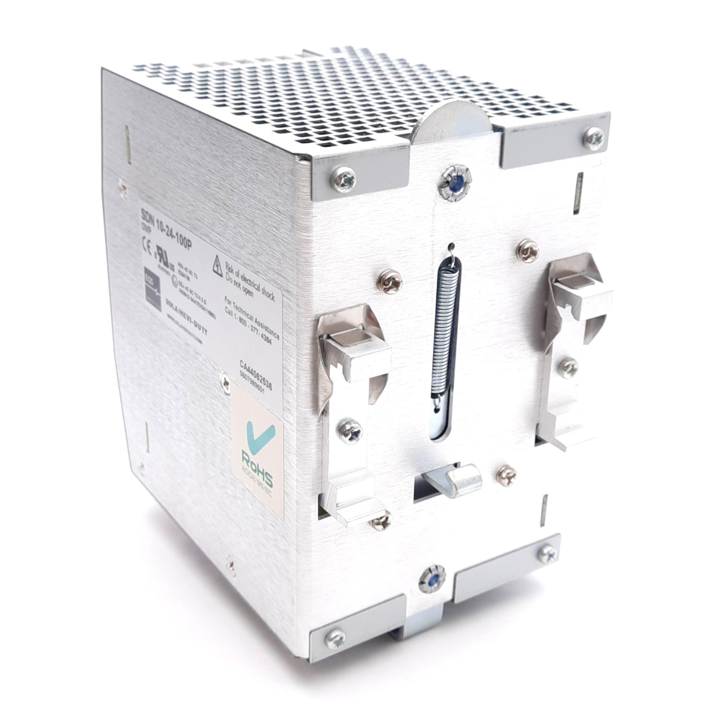 Used Sola SDN 10-24-100P DIN Rail Power Supply 115/230VAC In, 24VDC 10A Out 240W