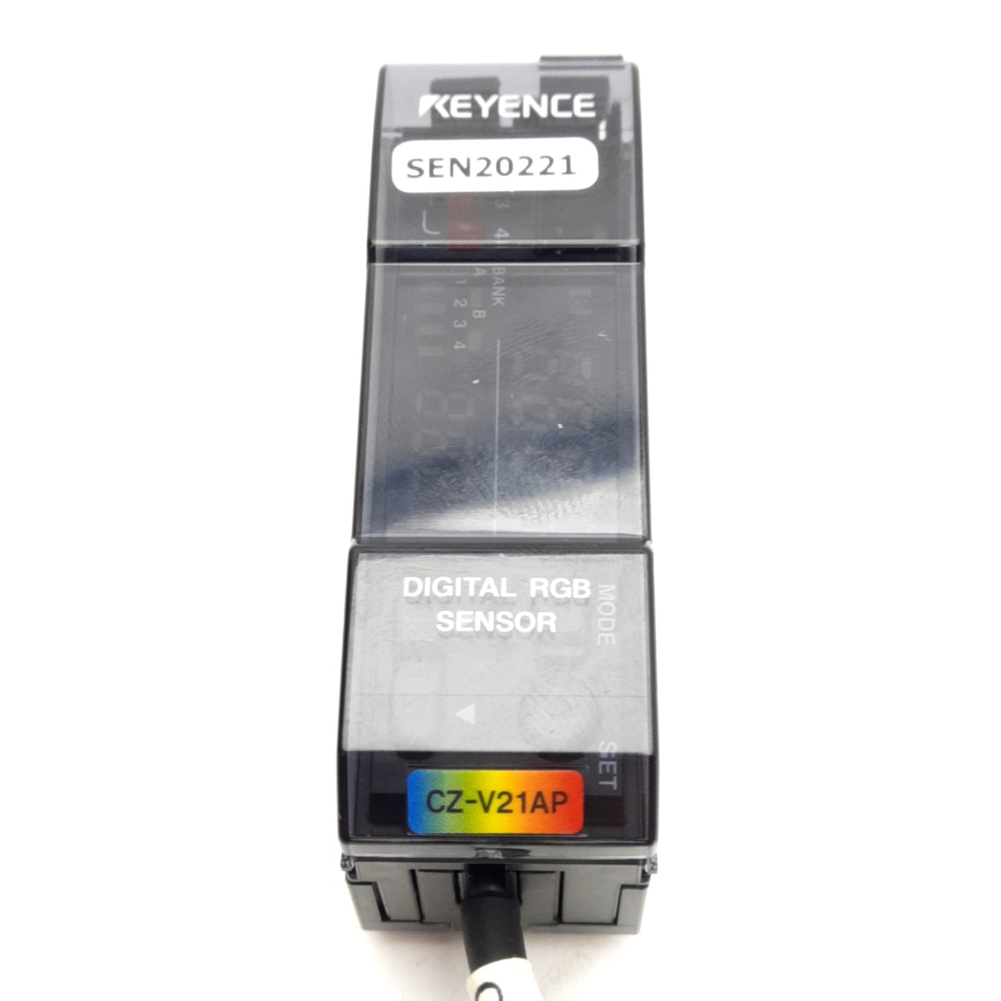 Used Keyence CZ-V21AP Fiber Optic Amplifier Unit, PNP, 200µs-8ms Response, 24VDC