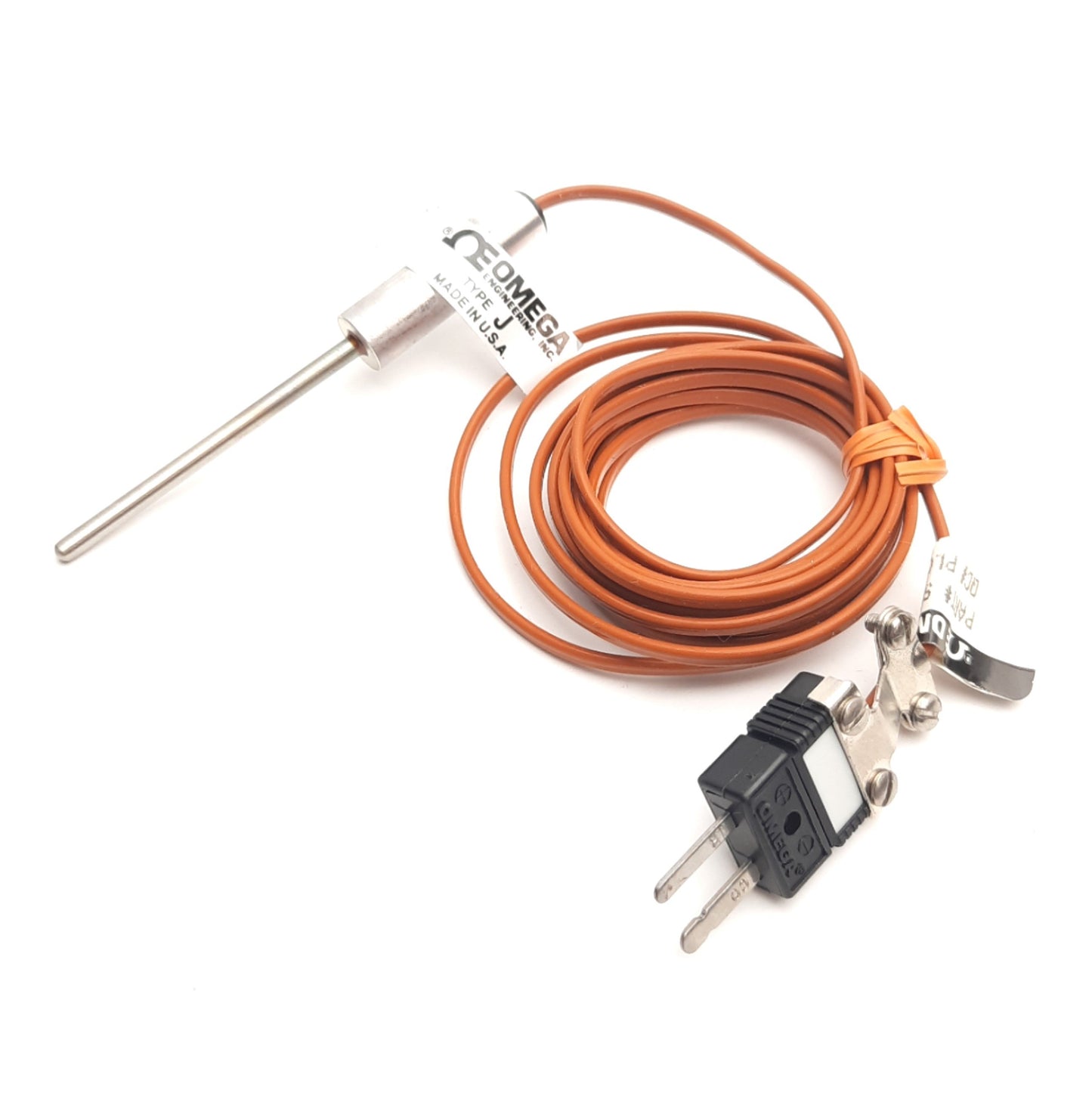 New – Open box Omega Engineering SP-GP-J-6 Type J Thermocouple, 0.125" x 6" Probe, Grounded