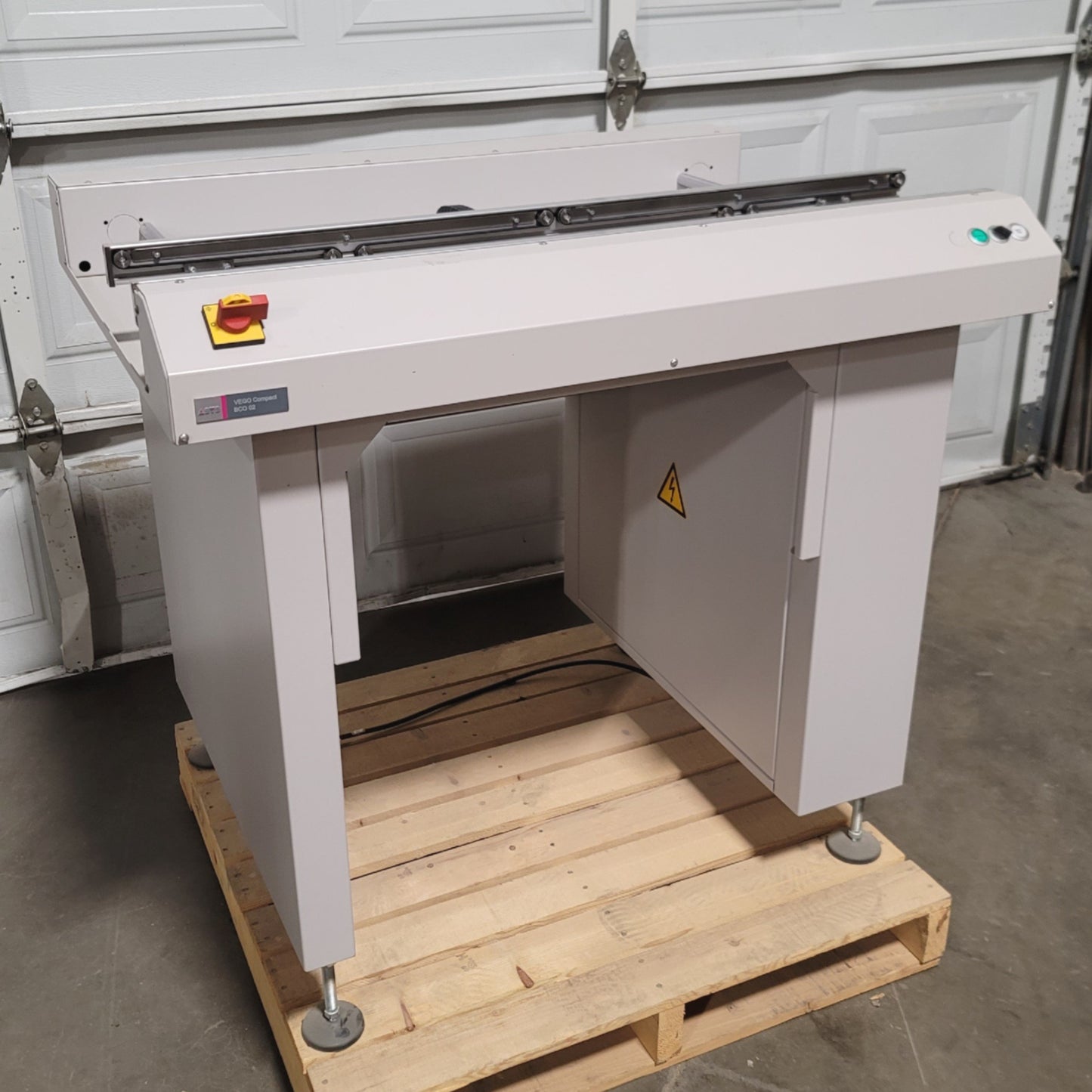 Used ASYS BCO 02 Edge Belt Conveyor System 1060mm Long, 460mm Max Width, 120VAC 1.2A