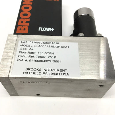 Used Brooks SLA5851S1BAB1C2A1 Air Smart II Mass Flow Controller 100SCFH, 4-20mA