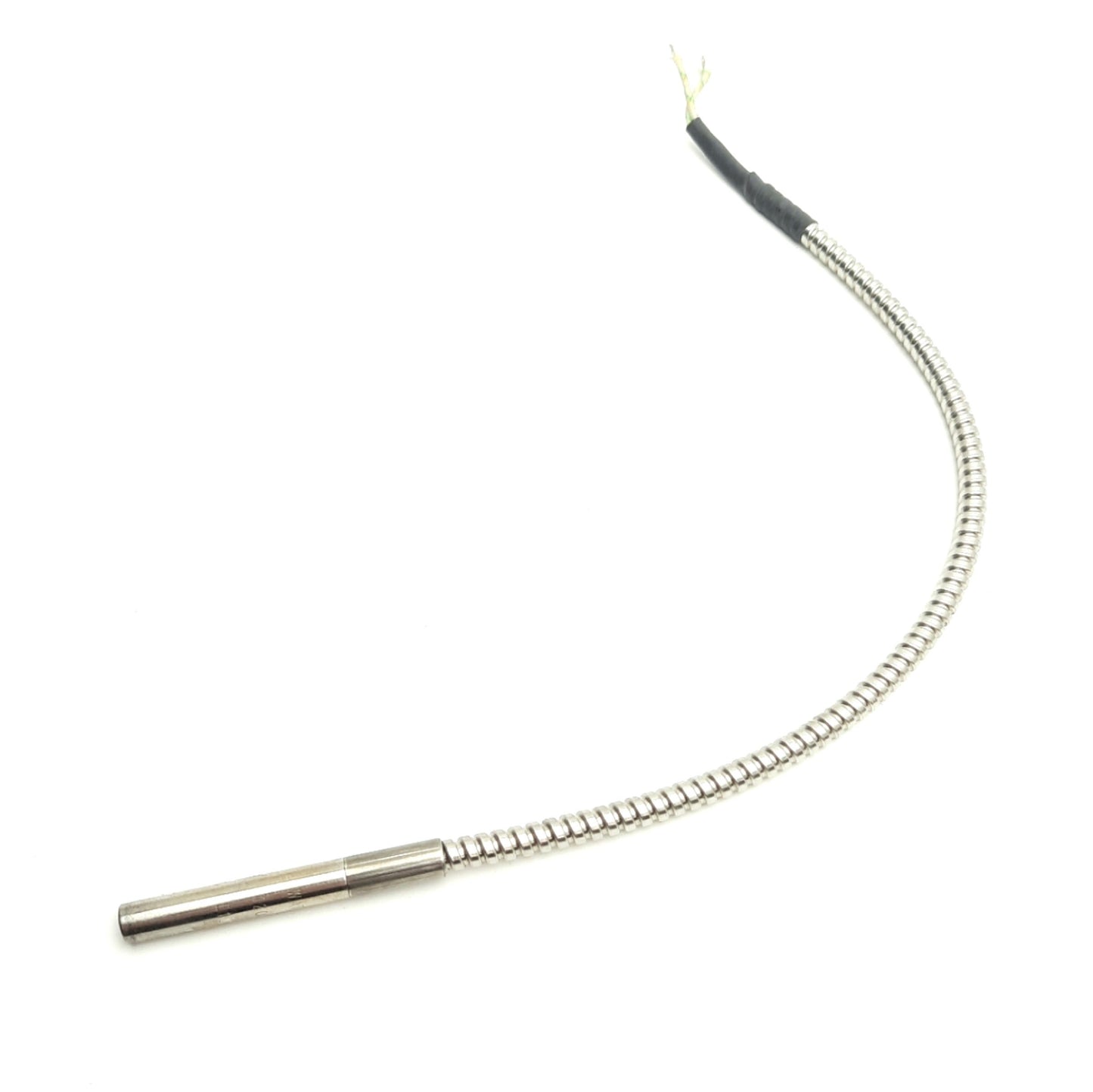 Used Watlow E1J40 Firerod Cartridge Heater Ø1/4" x 1-1/2", 120V 100W, 9" Armored Lead