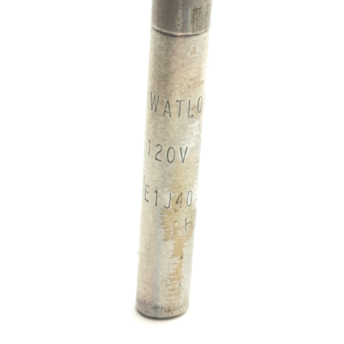 Used Watlow E1J40 Firerod Cartridge Heater Ø1/4" x 1-1/2", 120V 100W, 9" Armored Lead