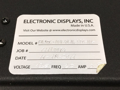 EDI LED 4-Digit Display Up/Down Timer Clock Pos/Neg MM:SS, Bar Segment, 120VAC