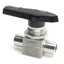 Used Swagelok SS-44F4 Ball Valve, 304 Stainless Steel, 1/4" NPT Female, 3.0CV