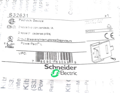 New Schneider Electric S32631 Circuit Breaker Accessory On Off Padlocking Device