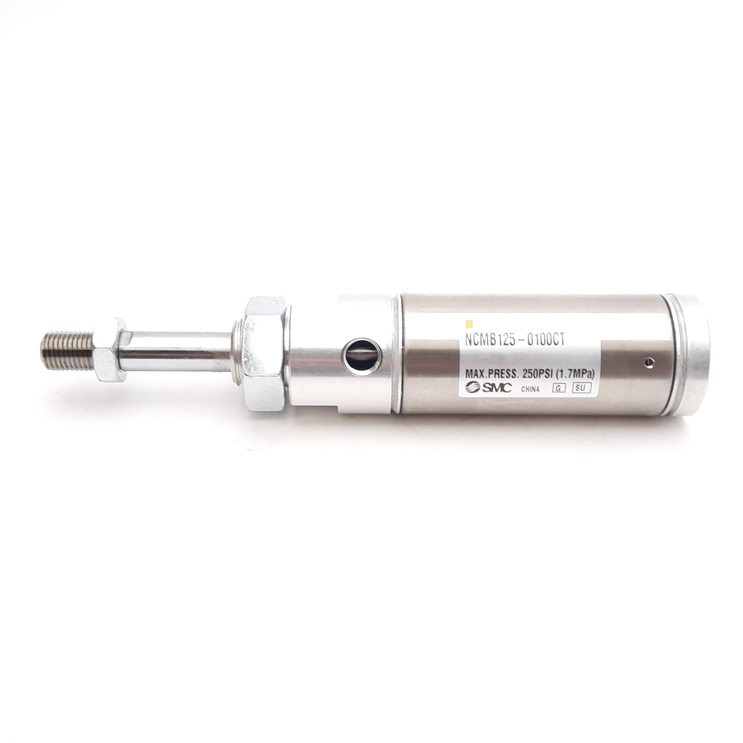 New SMC NCMB125-0100CT Pneumatic Cylinder, ø1-1/4" Bore, 1" Stroke, 1.7MPa, 1/8" NPT