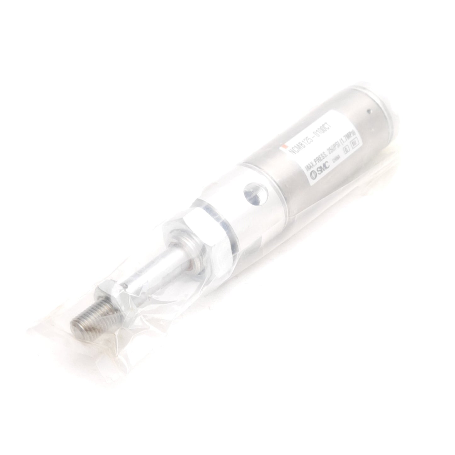 New SMC NCMB125-0100CT Pneumatic Cylinder, ø1-1/4" Bore, 1" Stroke, 1.7MPa, 1/8" NPT