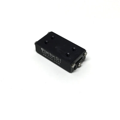 Used Del-Tron D-1 Ball Bearing Linear Slide, 0.5" Travel Stroke, 4lbf, Black Anodize