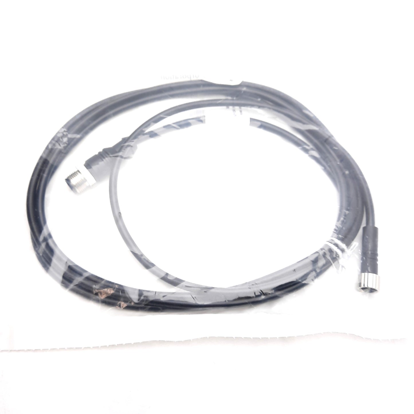 New Lot of 2 Mencom MDNT-4MFP-2M Cordset M12 4-Pin Male Straight to M8 Female 60V 3A