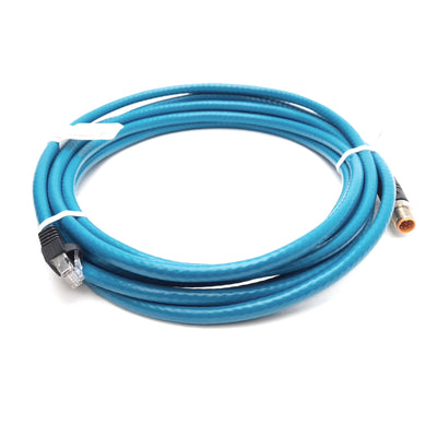 New Lumberg Automation 0985 656 103/5M Ethernet Cable, M12 8-Pin Male to RJ45, 5M