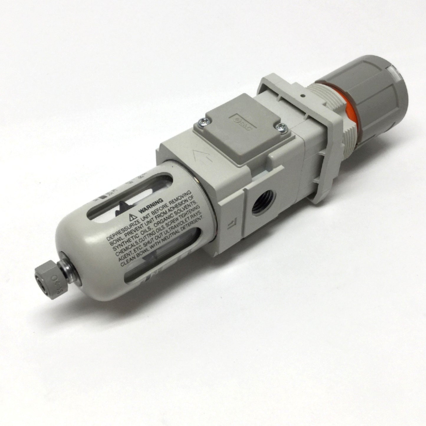 Used SMC AWG20-N02G1H-CZ-B Filter/Pressure Regulator 1/4" NPT, 5µm, 7-125psi