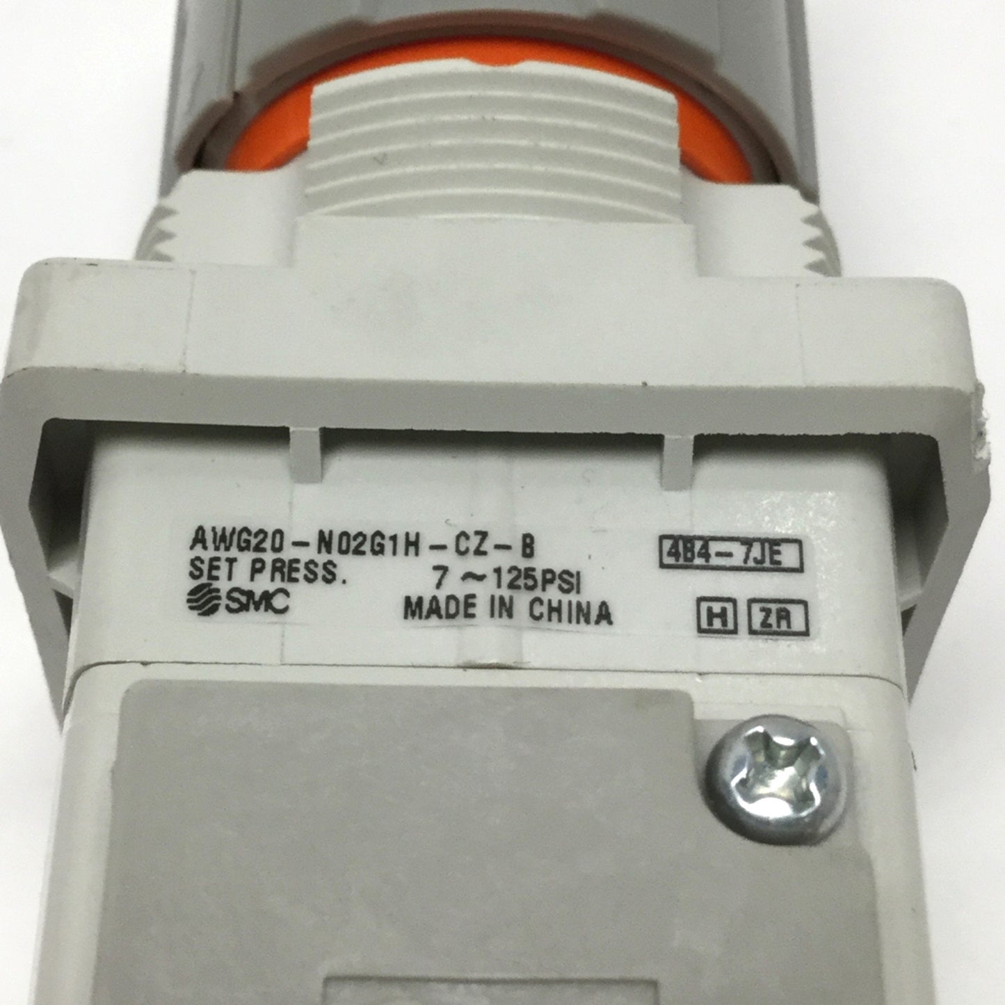 Used SMC AWG20-N02G1H-CZ-B Filter/Pressure Regulator 1/4" NPT, 5µm, 7-125psi