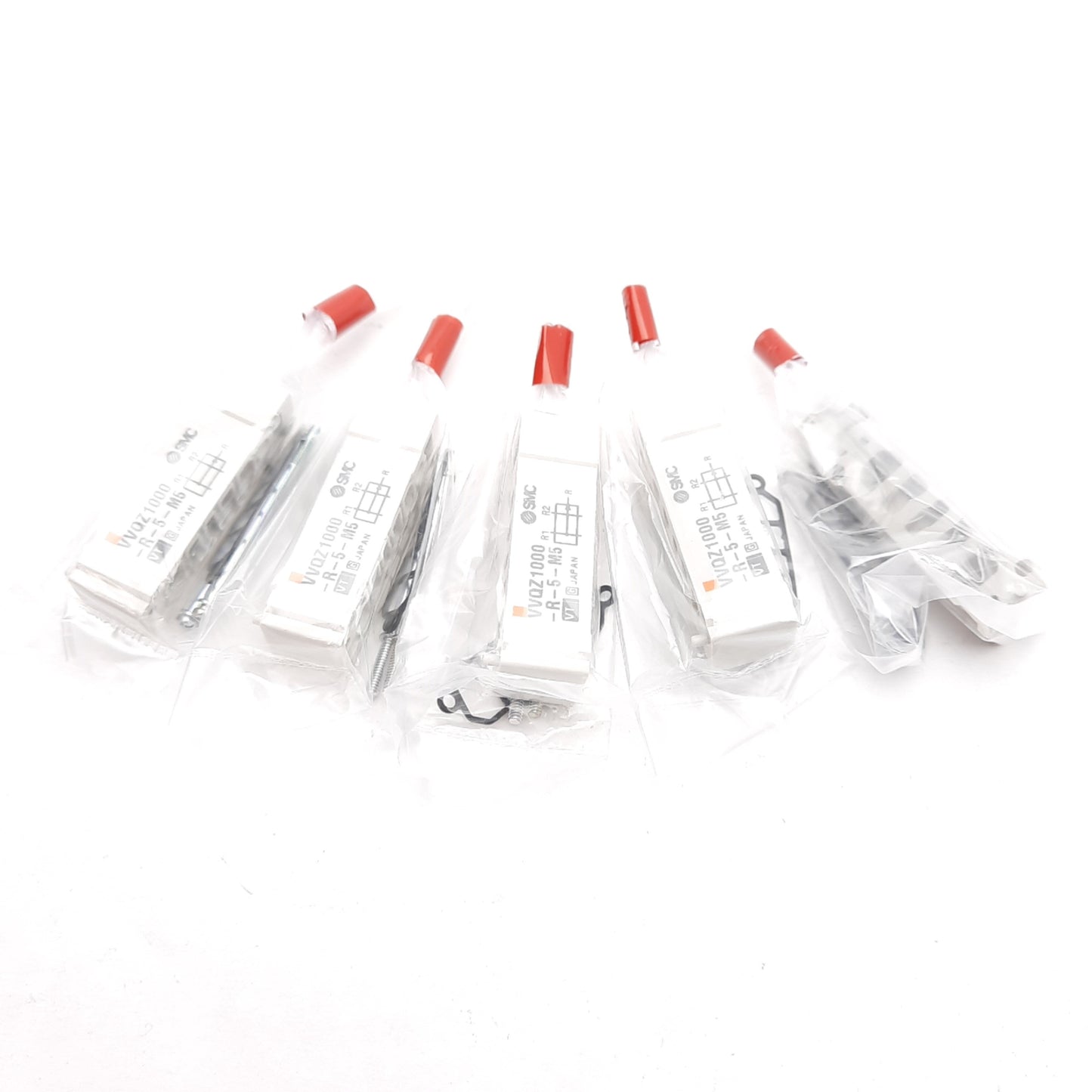 New Lot of 5 SMC VVQZ1000-R-5-M5 Individual EXH Spacer, 5-Port, M5 Port, 0.7MPa