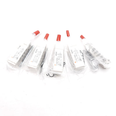 New Lot of 5 SMC VVQZ1000-R-5-M5 Individual EXH Spacer, 5-Port, M5 Port, 0.7MPa