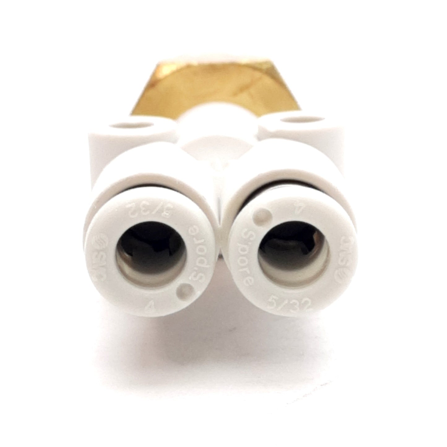 New Lot of 10 SMC KQ2U04-02AS Branch "Y" Fittings, ø4mm P2C to R1/4 Brass Screw