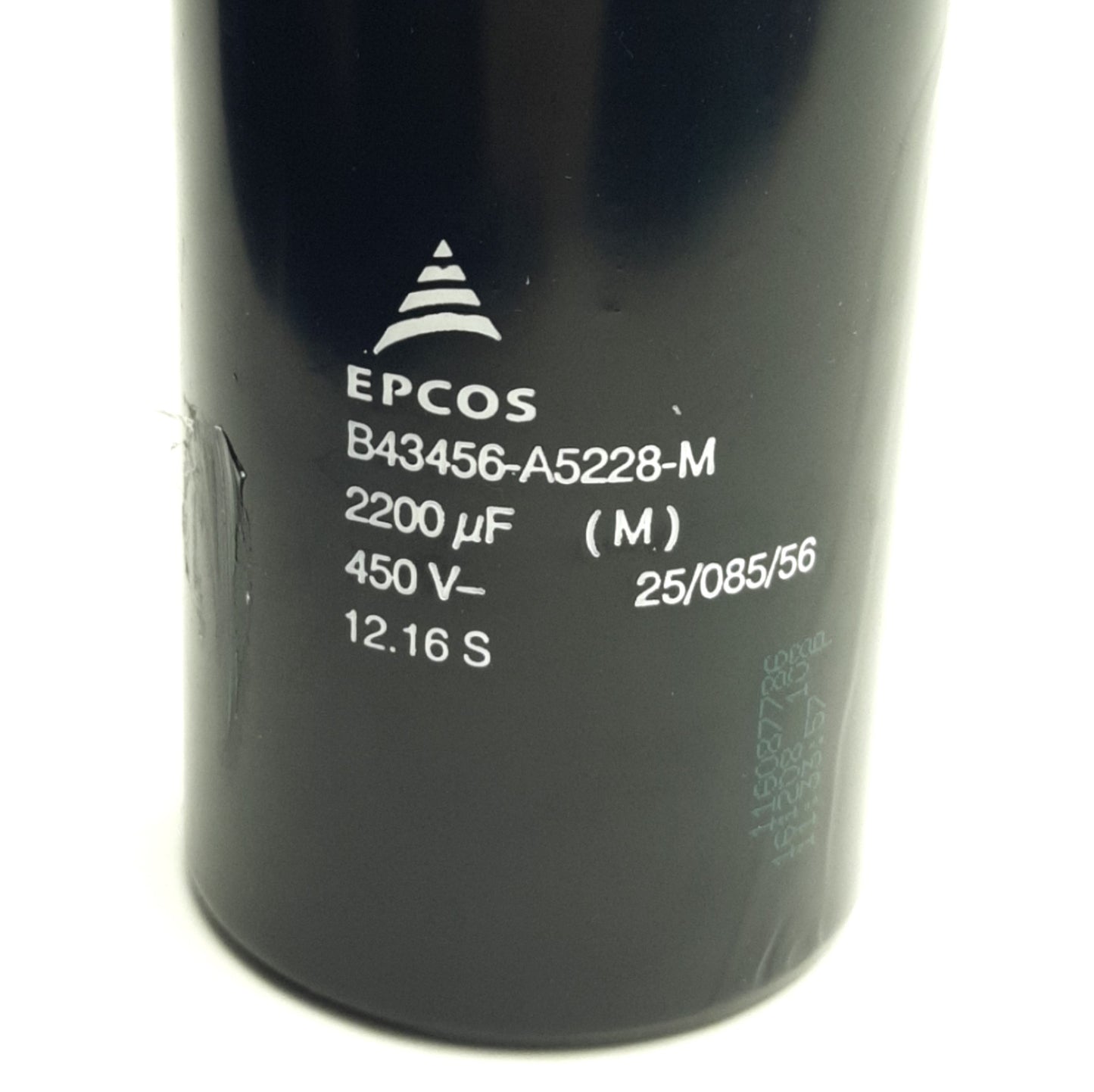 Used TDK Epcos B43456-A5228-M Al Electrolytic Capacitor 450VDC 2200µf, 106mm x Ø64mm