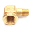 New Lot of 5 Parker 1202P-6-4 90 Deg Brass Elbow Fitting, 3/8in FIP to 1/4in MIP